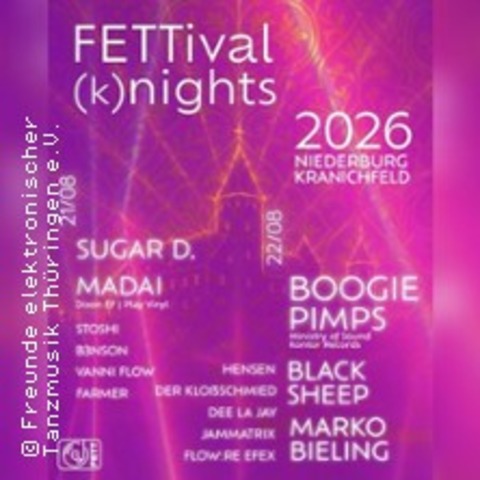 FETTival (k)nights - Wochenendticket - KRANICHFELD - 21.08.2026 18:00