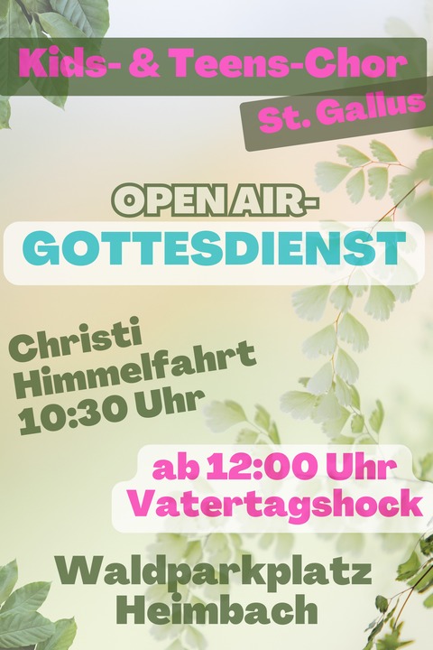 Open-Air-Gottesdienst an Christi Himmelfahrt mit anschlie�endem Hock - Teningen - 14.05.2026 10:30