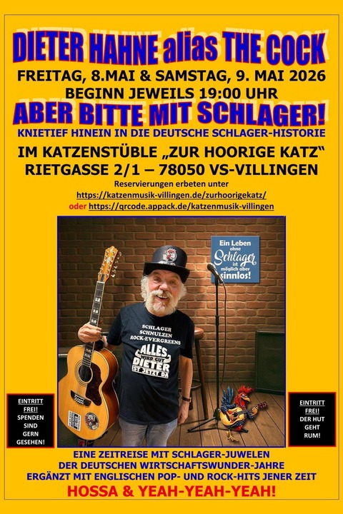 Dieter Hahne alias The Cock - Villingen-Schwenningen - 08.05.2026 19:00