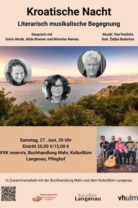 Kroatische Nacht - Literarisch-musikalische Begegnung - Langenau - 27.06.2026 20:00