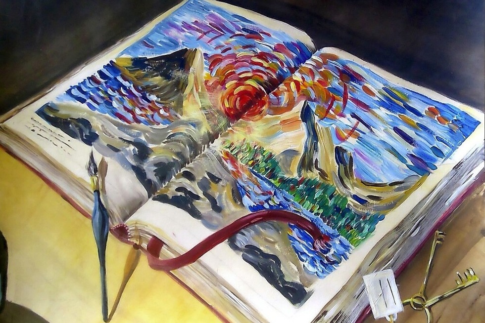 Sch�lerinnen und Sch�ler des Kant-Gymnasiums zeigen Werke in der Auseinandersetzung mit der Welt der B�cher - Badische Zeitung TICKET