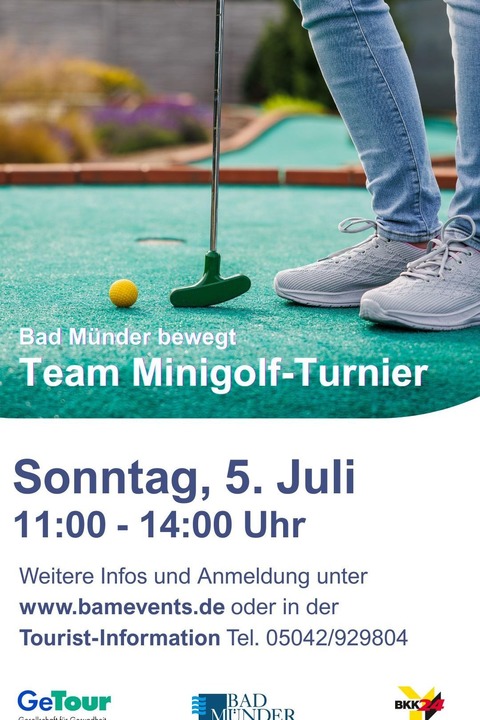 Bad M�nder bewegt Team-Minigolf-Turnier - Bad M�nder am Deister - 05.07.2026 11:00