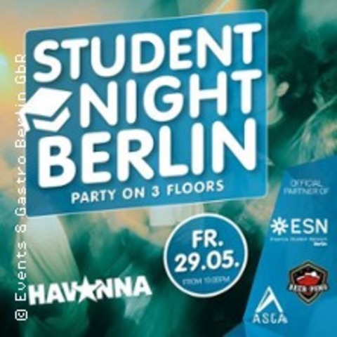 Student Night Berlin – Party on 3 Floors - BERLIN - 29.05.2026 22:00