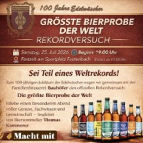 Gr��te Bierprobe der Welt & Perplex - Achern - 25.07.2026 19:00