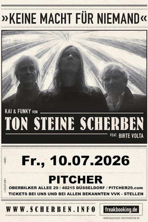 Kai & Funky von TON STEINE SCHERBEN feat. Birte Volta - D�sseldorf - 10.07.2026 20:00