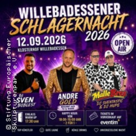 Willebadessener Schlagernacht 2026 - WILLEBADESSEN - 12.09.2026 18:00