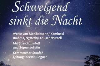 Schweigend sinkt die Nacht - Werke von Mendelssohn/Kaminski Brahms/Nystedt/Lahusen/Purcel