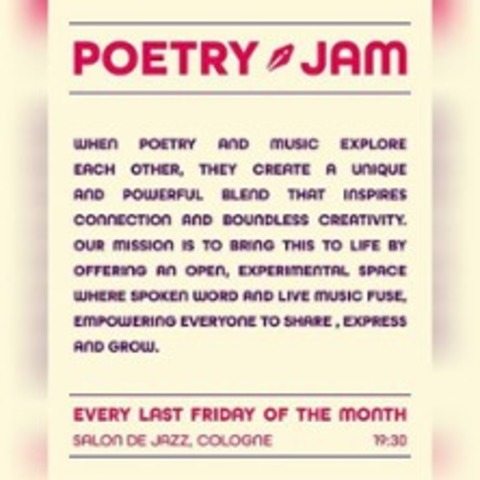 Poetry Jam - K�LN - 22.05.2026 20:00