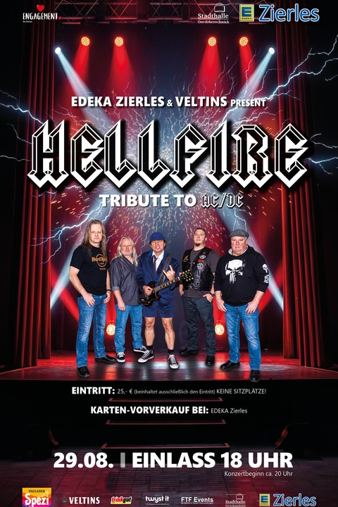 Edeka Zierles & Veltins pr�sentiert: HELLFIRE - Tribute to AC/DC - Oer-Erkenschwick - 29.08.2026 18:00