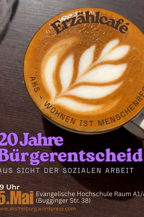 Erz�hlcaf� - 20 Jahre B�rgerentscheid aus Sicht der Sozialen Arbeit - Freiburg - 05.05.2026 19:00