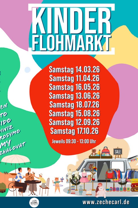 KINDERFLOHMARKT AUF CARL. - 3 Meter Stand - Essen - 16.05.2026 09:30