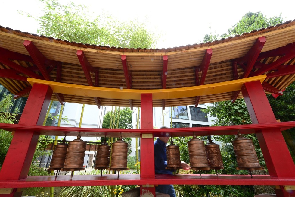 Gartencaf� im Tibet Kailash Haus - Freiburg