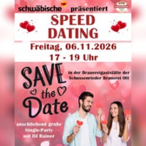 Oberschwabens gr��tes Speed-Dating - Bad Schussenried - 06.11.2026 17:00