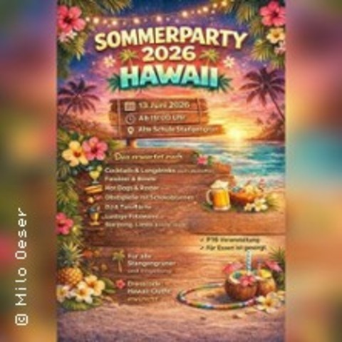 Sommerparty - Motto Hawaii - KIRCHBERG OT STANGENGR�N - 13.06.2026 19:00