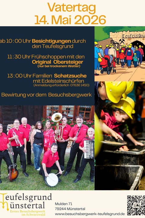Vatertag Bergwerk Teufelsgrund M�nstertal - M�nstertal - 14.05.2026 10:00