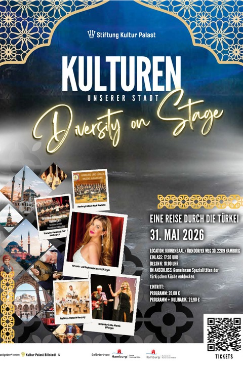 Kulturen unserer Stadt - Diverstiy on Stage - Eine Reise durch die T�rkei - Hamburg - 31.05.2026 18:00