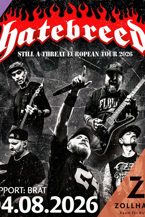 Hatebreed - Support: BRAT - Leer - 04.08.2026 20:00