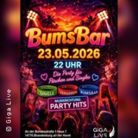 Bumsbar 2026 Party - BRANDENBURG AN DER HAVEL - 23.05.2026 22:00
