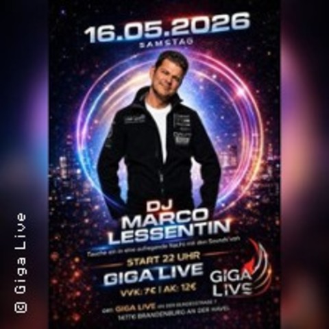 DJ Marco Lessentin - BRANDENBURG AN DER HAVEL - 16.05.2026 22:00