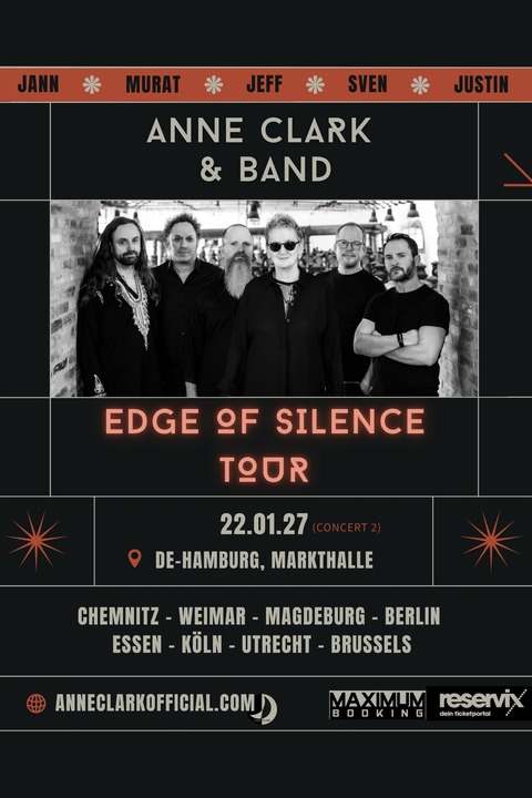 ANNE CLARK & Band - Edge of Silence Tour - Hamburg - 22.01.2027 19:30