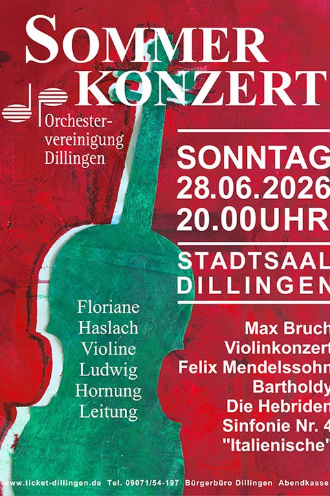 Orchestervereinigung Dillingen - Sommerkonzert - Dillingen an der Donau - 28.06.2026 20:00