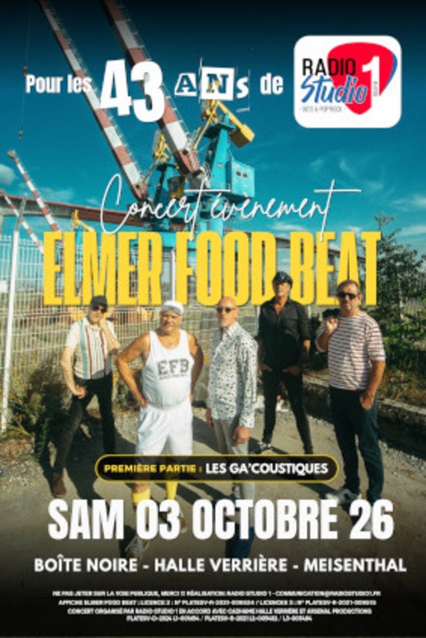 Elmer Food Beat + Les Ga'Coustiques - Jubil�umskonzert von Radio Studio 1 - Meisenthal - 03.10.2026 20:00