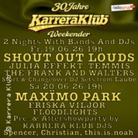 Max�mo Park - 30 Jahre Karrera Klub - Day 2 - Berlin - 20.06.2026 19:45