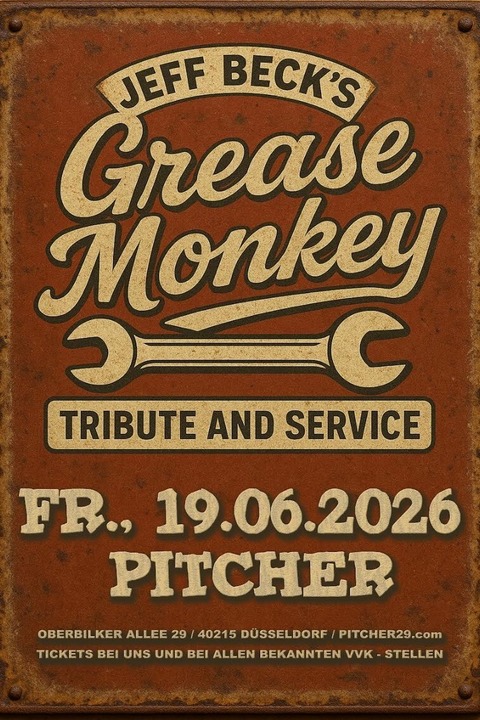 JEFF BECK by GREASE MONKEY - D�sseldorf - 19.06.2026 20:00
