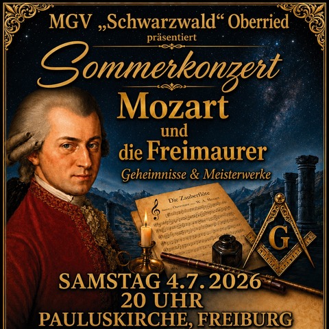 Mozart und die Freimaurer - Ein Abend voller Geheimnisse und Meisterwerke - Freiburg - 04.07.2026 20:00