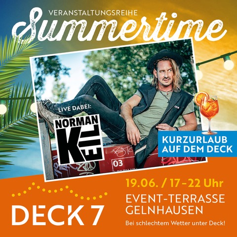 Norman Keil meets Summertime auf dem Deck 7 | Willst du mit mir gehen - Tour 2026 - Gelnhausen - 19.06.2026 19:00