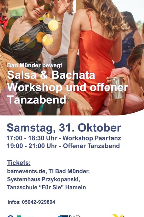 Salsa & Bachata - Workshop und offener Tanzabend - Bad M�nder am Deister - 31.10.2026 17:00