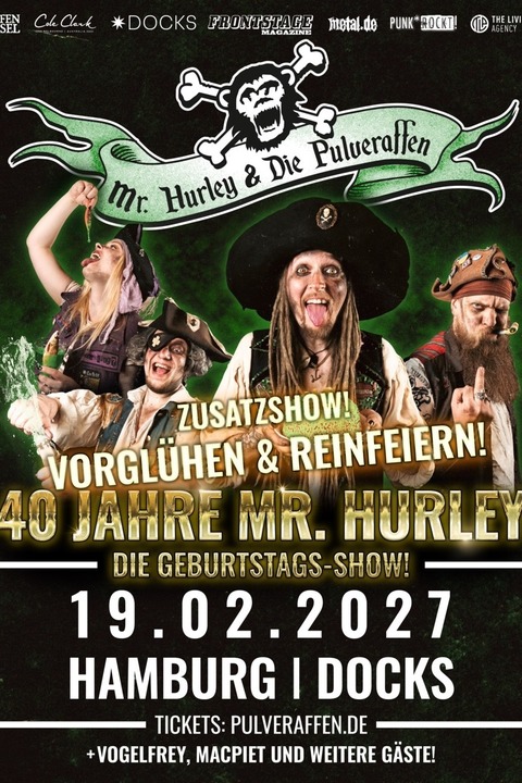Mr. Hurley und die Pulveraffen - 40 Jahre Mr. Hurley: Vorgl�hen & Reinfeiern - Hamburg - 19.02.2027 19:00