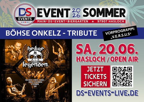 B�hese Onkelz Tribute - Heilige Legenden - B�hse Onkelz - Hasloch - 20.06.2026 20:00