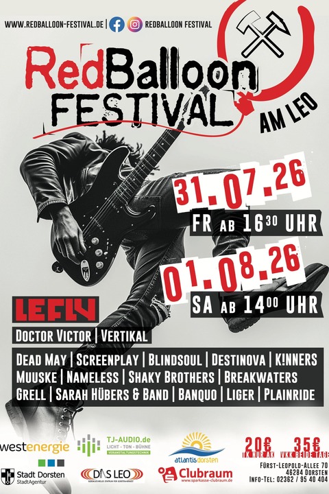 Red Balloon Festival 2026 - Tagesticket 01.08.2026 - Dorsten - 01.08.2026 14:00