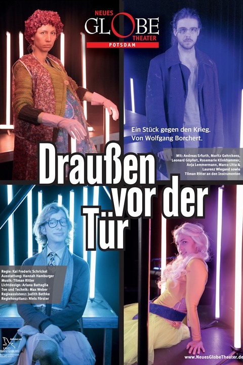Neues Globe Theater Potsdam: Drau�en vor der T�r - Wolfgang Borcherts Anti-Kriegs-Drama in einer bewegenden Neuinszenierung - Arnsberg - 15.10.2026 19:30