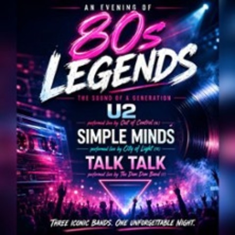 An Evening of 80s Legends - Tributes to Simple Minds, U2 & Talk Talk - �BACH-PALENBERG - 12.09.2026 19:00