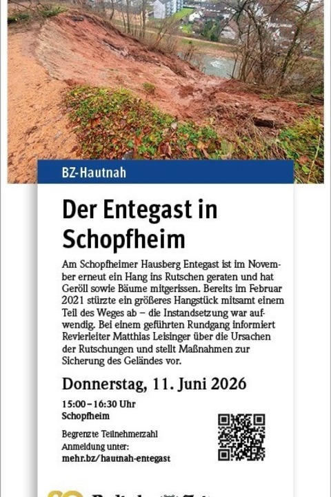 BZ-Hautnah: Der Entegast in Schopfheim - Schopfheim - 11.06.2026 15:00