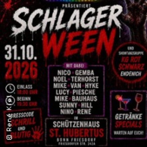 Schlagerween - BONN - 31.10.2026 18:00