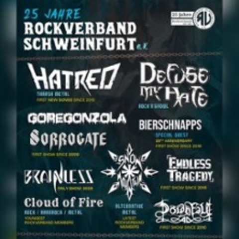 25 Jahre Rockverband Schweinfurt e.V. - Jubil�umsveranstaltung - Schweinfurt - 19.09.2026 19:30