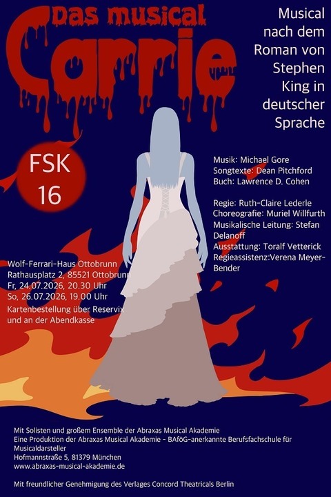 Carrie - Musical in deutscher Sprache nach dem Bestseller von Stephen King - Ottobrunn - 26.07.2026 19:00