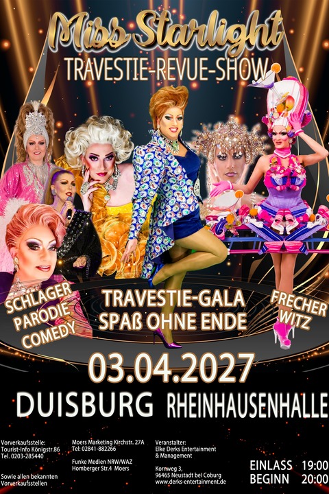 Die gro�e TravestieGala - Schlager, Spa�, Staunen - Duisburg - 03.04.2027 20:00