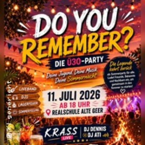 DO YOU REMEMBER - GEVELSBERG - 11.07.2026 18:00