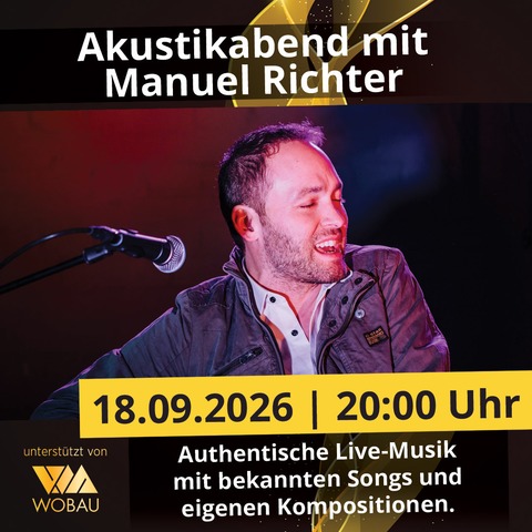 Akustikabend mit Manuel Richter - Magdeburg - 18.09.2026 20:00