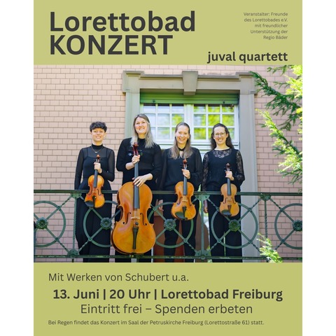 Das juval quartett im Lorettobad - Open-Air-Konzert - Freiburg - 13.06.2026 20:00