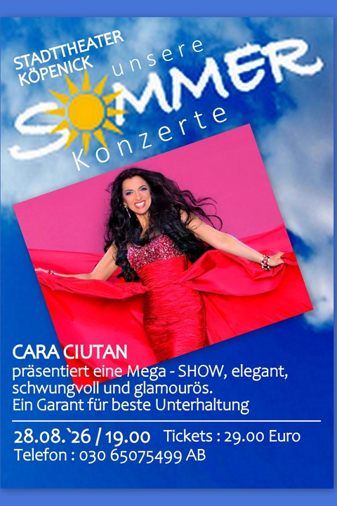 Sommerkonzert mit Cara Ciutan - Schlager - Konzert - Berlin - 28.08.2026 19:00