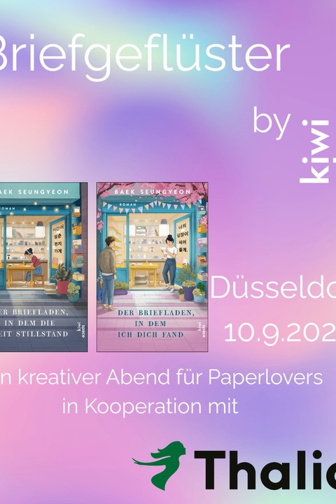 Briefgefl�ster - Kiwi Space Themenabend zu „Der Briefladen, in dem ich dich fand“ - D�sseldorf - 10.09.2026 20:15