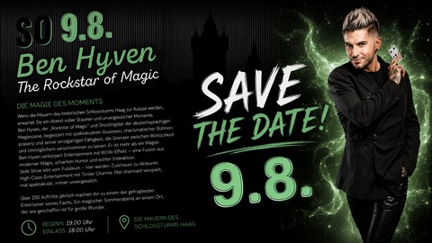Ben Hyven - The Rockstar of Magic - Haag i. OB - 09.08.2026 19:00