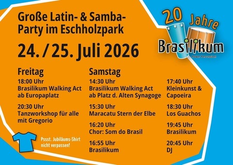 20 Jahre Brasilikum Freiburg! Gro�e Jubil�ums-Latin-Samba-Sommer-Party! - Freiburg - 24.07.2026 18:00