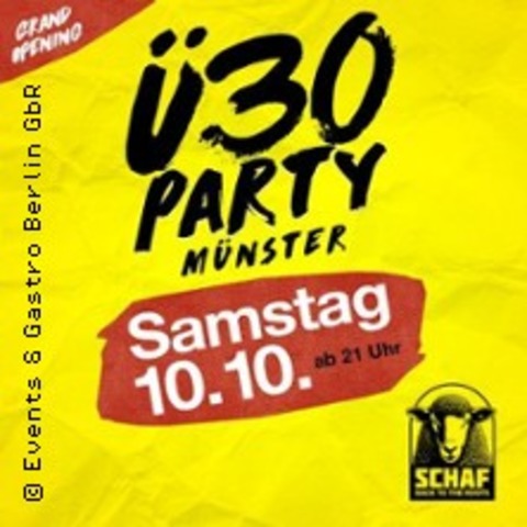 �30 Party M�nster – Grand Opening - M�NSTER - 10.10.2026 21:00