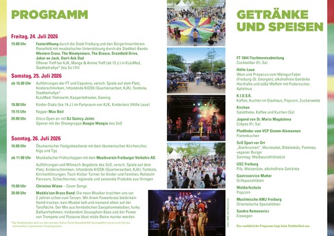 Stadtteilfest Rieselfeld - Freiburg - 24.07.2026 19:00